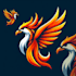 design phoenix bard mascot logo for your business