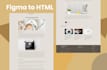 convert figma to HTML PSD to HTML xd to HTML landing page