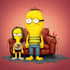 draw a  simpsons yellow cartoon character