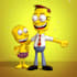 create a yellow cartoon character