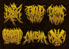 draw metal band logo design