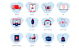 design modern icon, custom icon set, svg icons for web and app