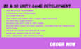 do 2d and 3d unity game development