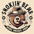 design unique smoking bear mascot logo for you
