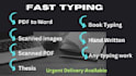 do fast copy typing job, retype scanned pages, pdf docs expert