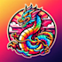 do unique japani dragon mascot logo