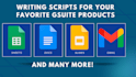create google app script macros to automate gsuite products