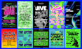design underground poster for techno, rave, band, gigs