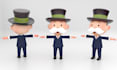 character modeling, rigging and animations