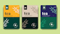 design premium tea pouch, tea label and box packaging