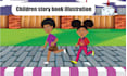 do children book illustration and kids book story