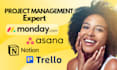 zapier monday com asana notion trello project management zoho crm monday boards