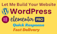 design or redesign your wordpress website by using elementor pro