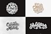 create logo in hand lettering and handdrawn style