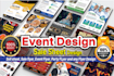 design event schedule flyer, one sheet, dl flyer in 6hrs