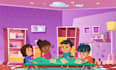 do afro characters children storybook illustrations, storybook cover