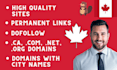do canada seo backlinks high quality dofollow permanent
