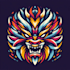 create unique barong head mascot logo