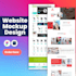 design modern website mockup in figma, photoshop