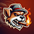 create smoking dog mascot logo