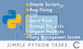 do your simple python projects and debugging