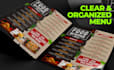 do an amazing menu design, food menu, restaurant menu