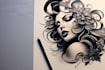 custom an abstract black tattoo design