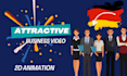 create attractive and engaging animation in the german language