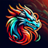 do unique dragon head mascot logo design