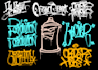 create graffiti tags with spray texture for your logo