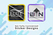 design custom sticker with in 24 hours