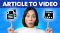 convert text, blog posts, article to video with voice over