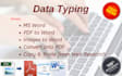 data entry retyping data formating data conversion PDF to excel, word