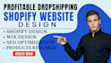 design shopify dropshipping store, redesign shopify website, wix website design