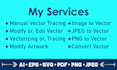 do illustrator work, manual vector tracing  with fast delivery