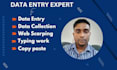 do data entry, typing job, web research, product list