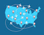 create plane travel route map animation for vlogs and video