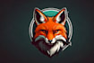 design realistic red fox mascot logo with creative concepts