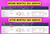 do monthly based local SEO gbp ranking with local contestant analyze