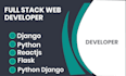 do django website, react projects, dynamic websites as a full stack developer