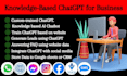 create knowledge based ai chatbot for website and social media