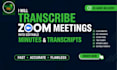 write professional meeting minutes with action items from recordings