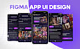 do app ui ux, mobile app design or website to app in figma