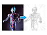 draw superhero, tokusatsu kamen rider, ultraman or mecha
