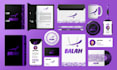 design business card, letterhead, brand kit and stationery items