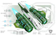 design production quality star wars like space ship concept art