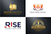 create a modern and creative book publisher logo design