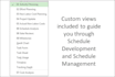 provide a ms project schedule aligned to pmi
