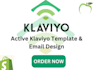 design klaviyo email sms template and email flow