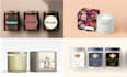 design editable candle label and candle packaging